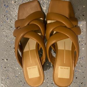 Dolce Vita Camel Open-Toe Heels